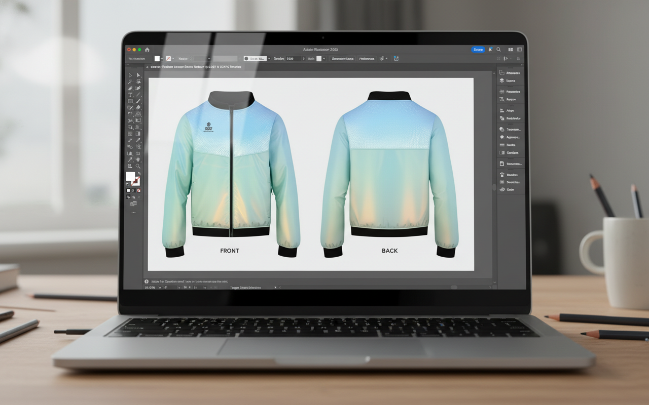Iridescent Bomber Tech Pack Template - Image 5