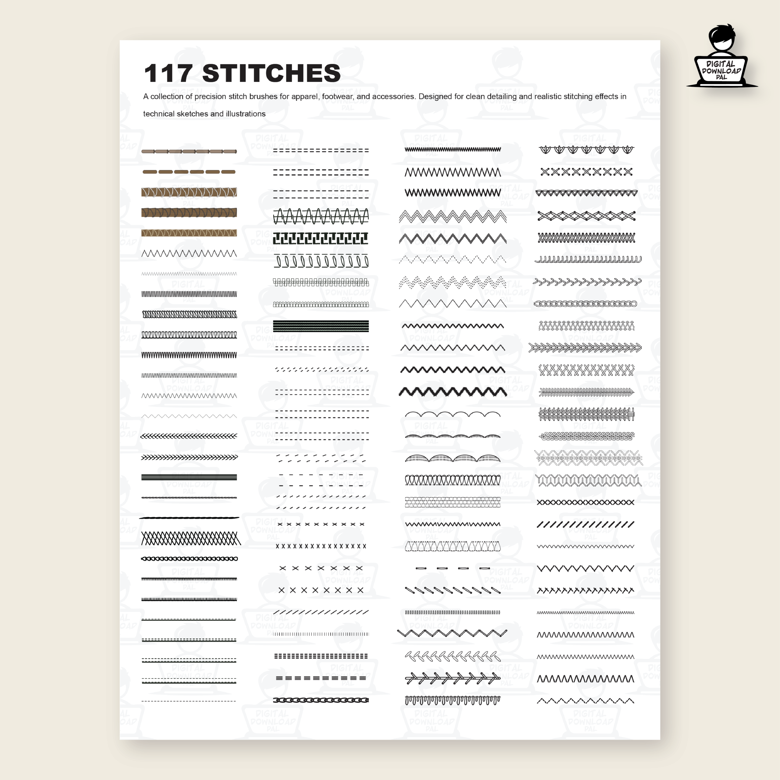 117 Stitches Vector Brushes - Image 2