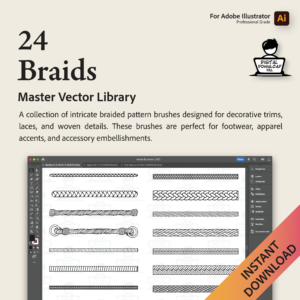 24 Braids Vector Brushes