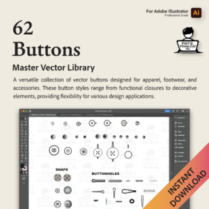 62 Buttons Vector Brushes