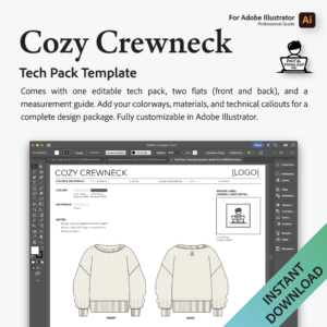 Cozy Crewneck Tech Pack Template