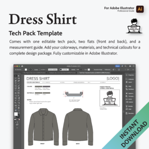 Dress Shirt Tech Pack Template